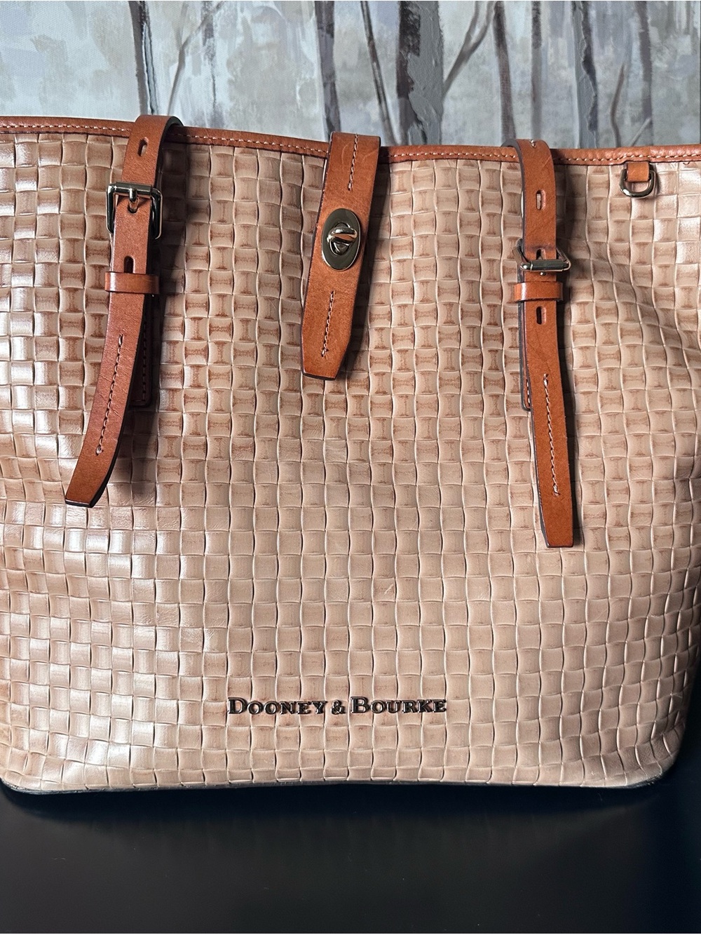 Dooney & Bourke Claremont Lilliana Woven Embossed Leather Tote